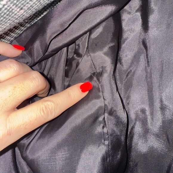 Pendleton Wool Double Breasted Houndstooth Blazer - Black/Lavender/White 14 - Picture 9 of 10